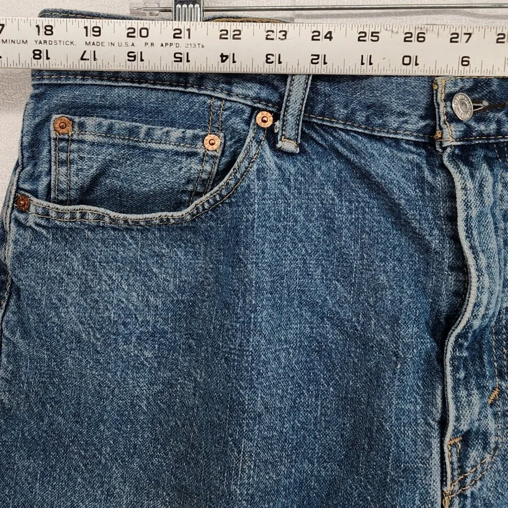 Levis 38 Blue 505 Regular Fit Denim Shorts Vintage 90s Y2K Streetwear Skater
